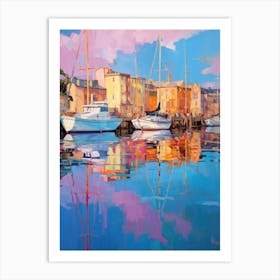 Boats In The Harbour Art Print