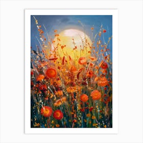 Sunset In The Meadow 1 Art Print