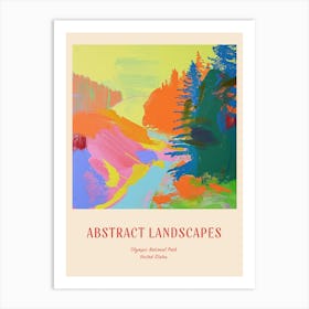 Colourful Abstract Olympic National Park Usa 1 Poster Art Print