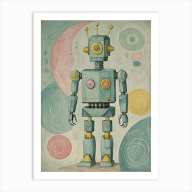 Pastel Robot Art Print