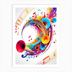 Colorful Music Background 5 Art Print