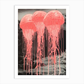 Irukandji Jellyfish Washed Illustration 2 Art Print