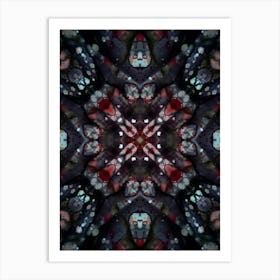 Modern Watercolor Abstraction Dark Night Art Print