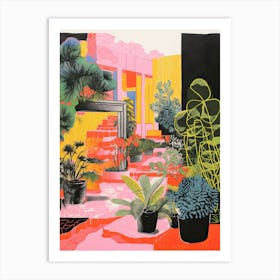 Villa Taranto Gardens Abstract Riso Style 1 Art Print