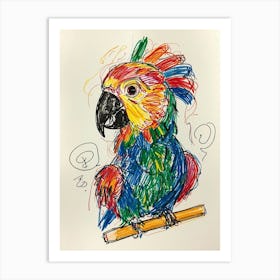 Colorful Parrot 1 Art Print