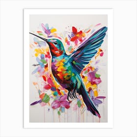 Colourful Bird Painting Hummingbird 1 Art Print