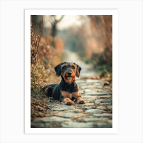 Dachshund. Generated AI. Art Print 2 Poster