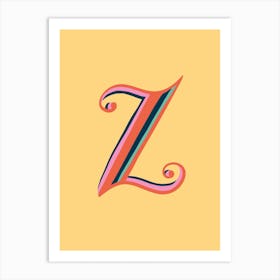 Letter Z Typographic Art Print