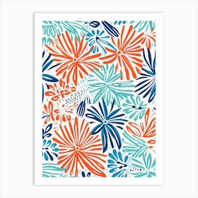 Turks And Caicos Islands, Inspired Travel Pattern 1 Art Print