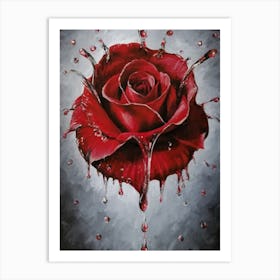 Water Rose Art Print