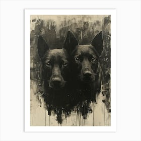 Two Dogs Art Print