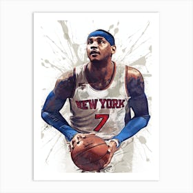 Carmelo Anthony New York Knicks 1 Art Print