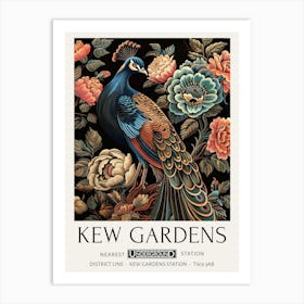 William Morris Print Peacock Kew Gardens Print Vintage Floral London Art Print