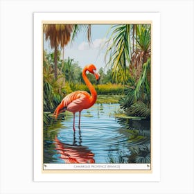 Greater Flamingo Camargue Provence France Tropical Illustration 1 Poster Art Print
