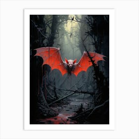 Ghost Faced Bat Flying 1 Art Print