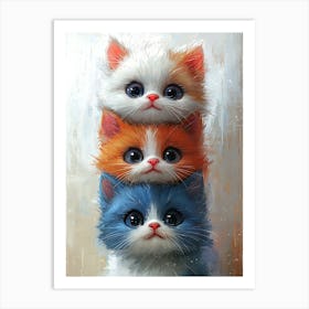 Three Kittens Art Print