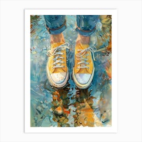 Yellow Converses Art Print