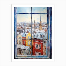 Winter Cityscape Hamburg Germany 1 Art Print