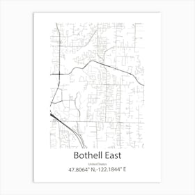 Bothell,United States Minimalist Map 1 Art Print