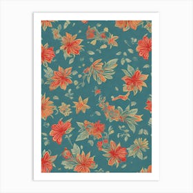 Hawaiian Floral art print Art Print