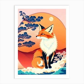 Japanese fox Art Print