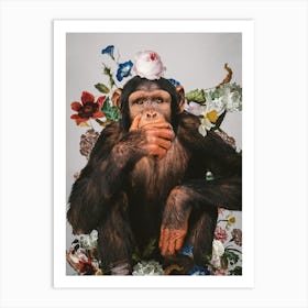 Chimpanzee Speak no Evil Art Print