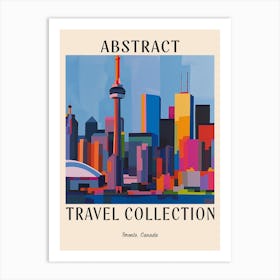 Abstract Travel Collection Poster Toronto Canada 4 Art Print