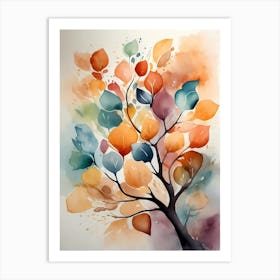 Watercolor Tree 9 Art Print