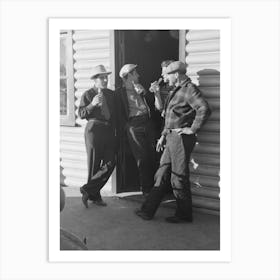 Shasta Dam Construction Workers Drinking Beer At Entrance To Bar, Central Valley, California By Russell Lee Poster