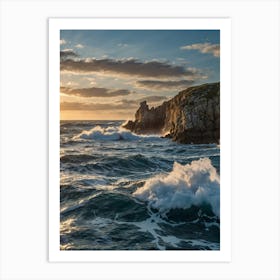 Sunset Over The Sea Art Print