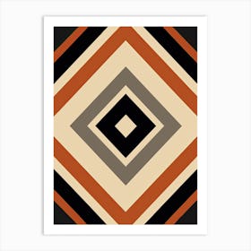 Abstract Echoes; Mid Century Geometric Harmony Art Print