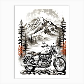 Western nature and montagne Art Print