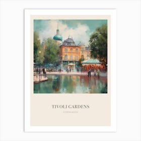 Tivoli Gardens Copenhagen Denmark 2 Vintage Cezanne Inspired Poster Art Print