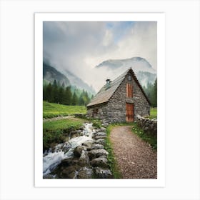 Stone House In The Mountains 4 Art Print