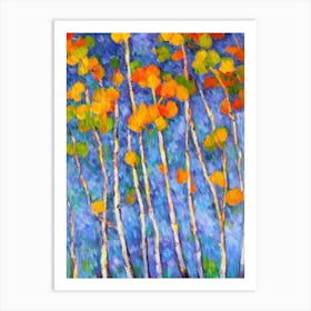 Quaking Aspen 1 Seedlings tree Abstract Block Colour Art Print