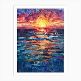 Sunset Over The Ocean 69 Art Print