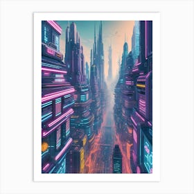 Futuristic City 6 Art Print