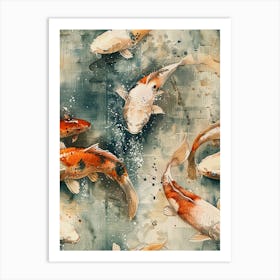 Watercolor Koi 03 Art Print