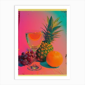 Funky Fruit Polaroid Inspired 1 Art Print