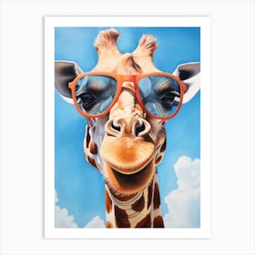 Giraffe With Sunglasses Art Print