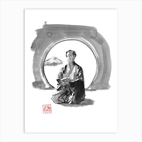 Samurai Reading Art Print