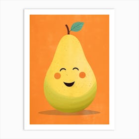 Friendly Kids Pear 4 Art Print