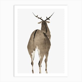 Hokusai Antelope Art Print