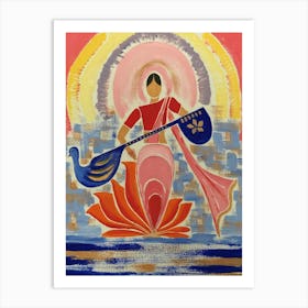 Goddess Saraswati by DollyJ Poster