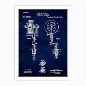 Tattoo Machine 1891 Art Print