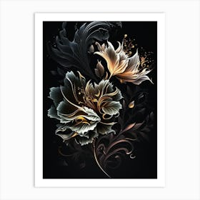 Elegant Abstract Floral Painting Art Print
