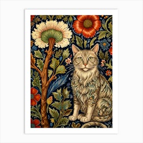 Cat In Flower Art Print