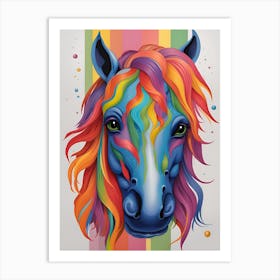 Rainbow Horse 27 Art Print