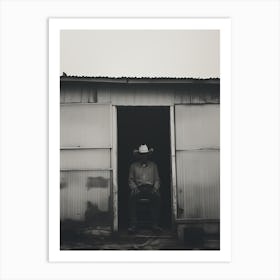 Texas, Usa, Black And White Analogue Photograph 1 Art Print