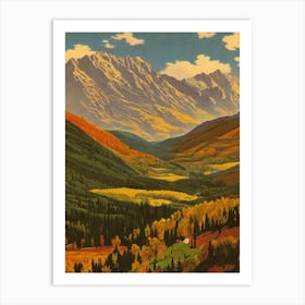 Sierra Nevada National Park 2 Spain Vintage Poster Art Print